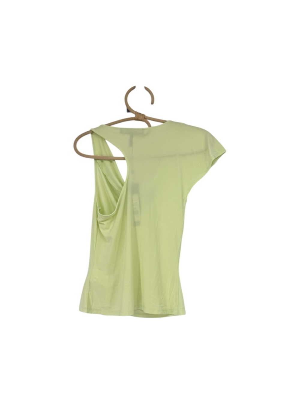 BCBGMAXAZRIA Jade Green Cowl Neck Party Statement Top NEW $98 XXS One Shoulder - Picture 7 of 15